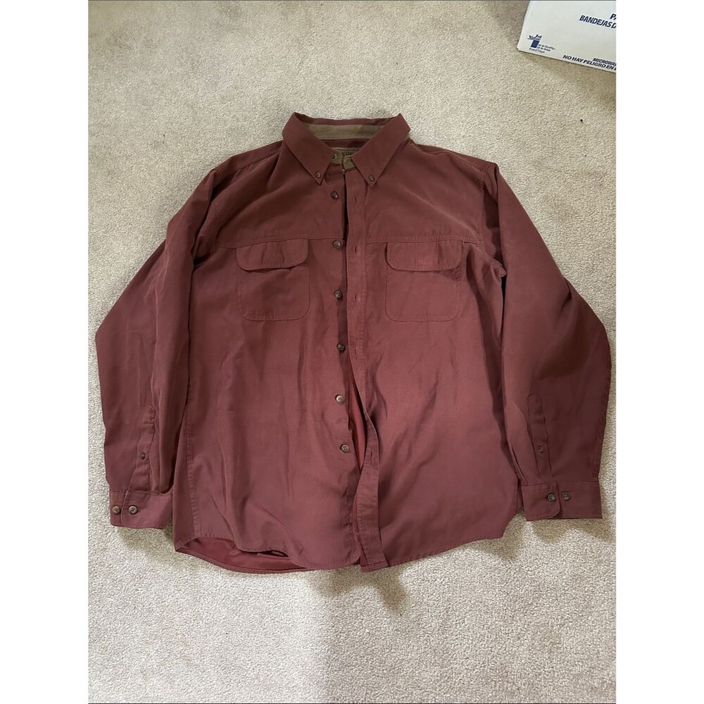 Reel Legends XL Rust Orange Button-Up Fishing Shirt - Like New!